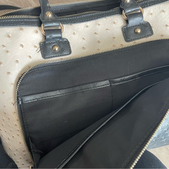 ALDO Ostrich Faux Leather Laptop Messenger Bag - Picture 8 of 11